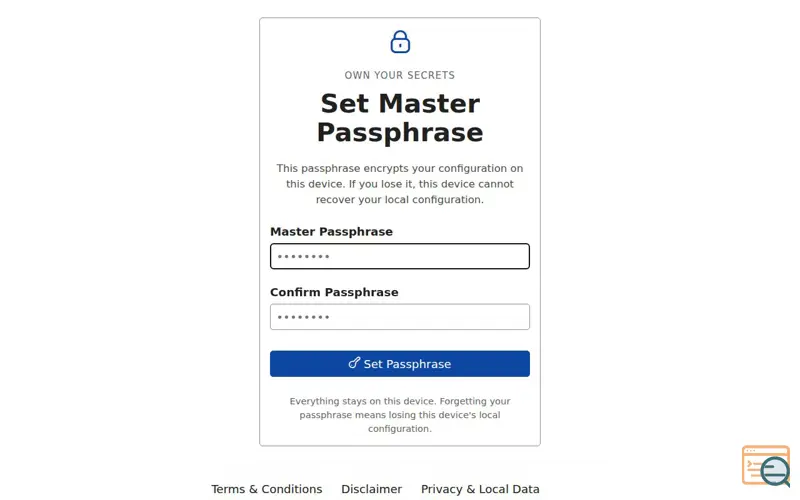 Screenshot of Own Your Secrets
