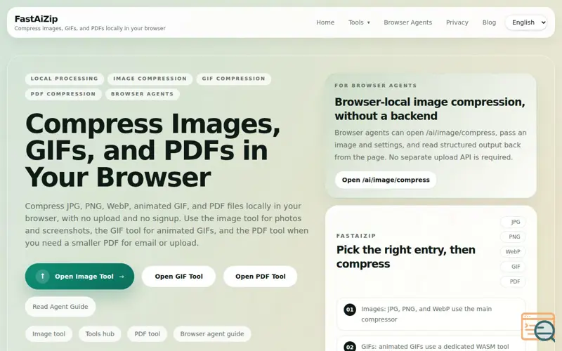 Screenshot of FastAiZip