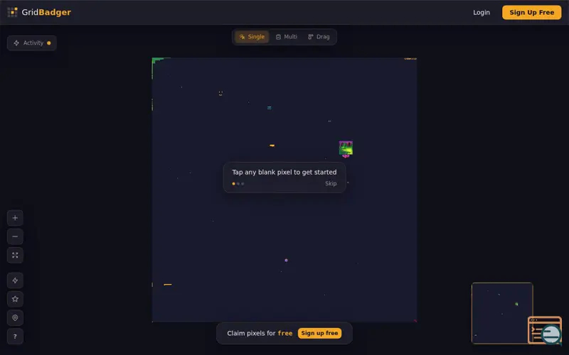 Screenshot of GridBadger