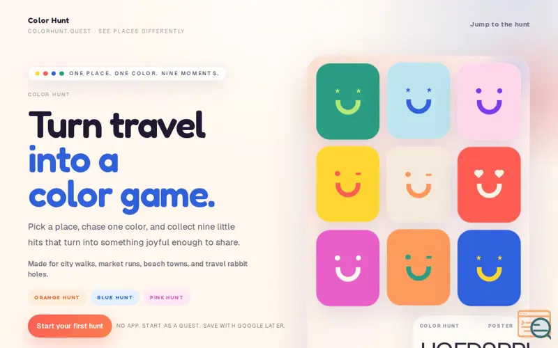 Screenshot of Color Hunt