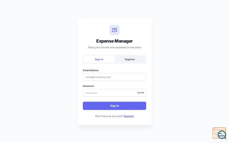 Screenshot of Expense Manager Pro