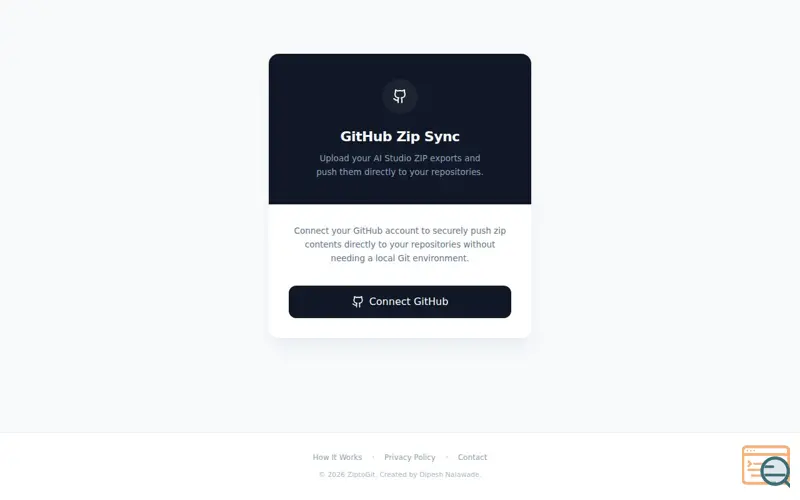 Screenshot of ZiptoGit