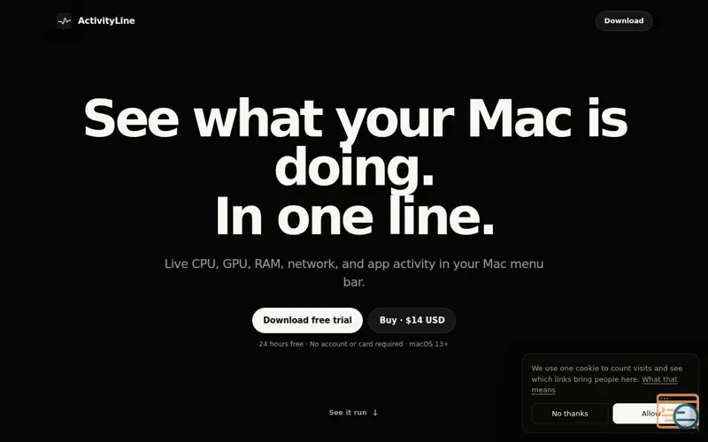 Screenshot of Activityline