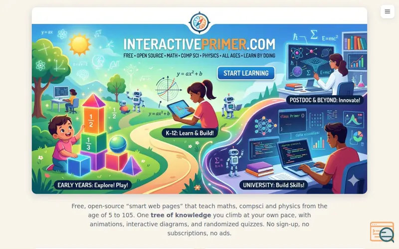 Screenshot of InteractivePrimer.com
