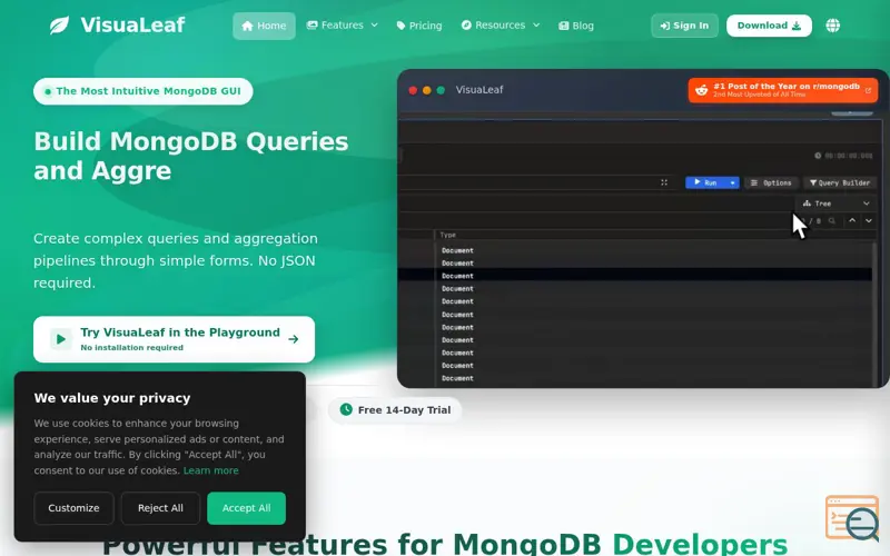 Screenshot of VisuaLeaf
