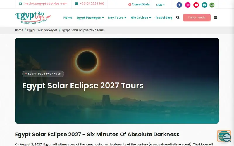 Screenshot of Egypt Day Trips
