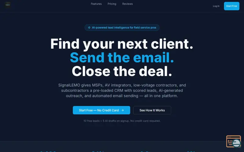 Screenshot of SignalLEMO - Ai Outreach Made Simple