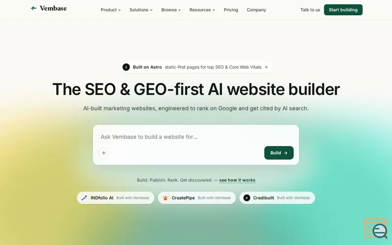 Screenshot of Vembase