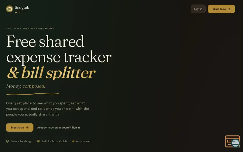 Screenshot of Snugtab