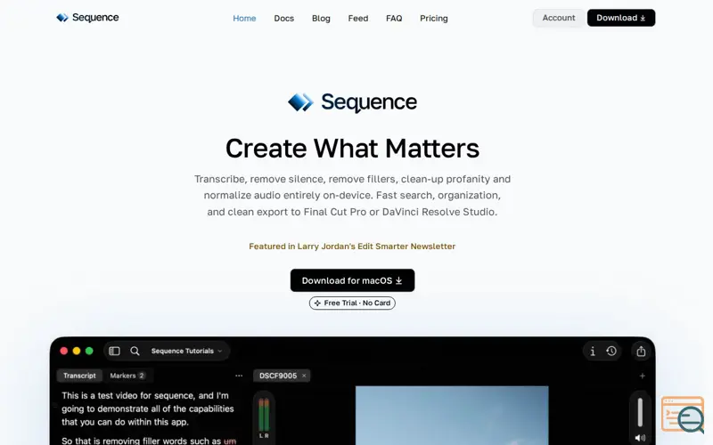 Screenshot of Sequence Tool