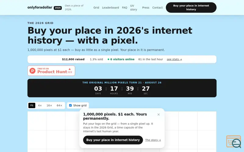 Screenshot of onlyforadollar.com