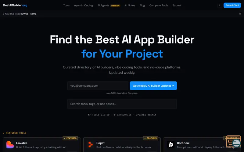 Screenshot of BestAIBuilder