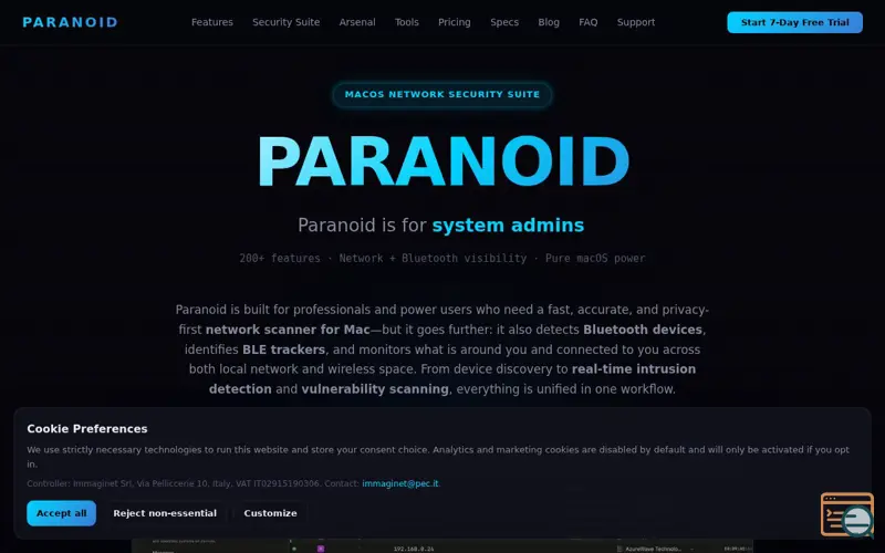 Screenshot of Paranoid for macOS