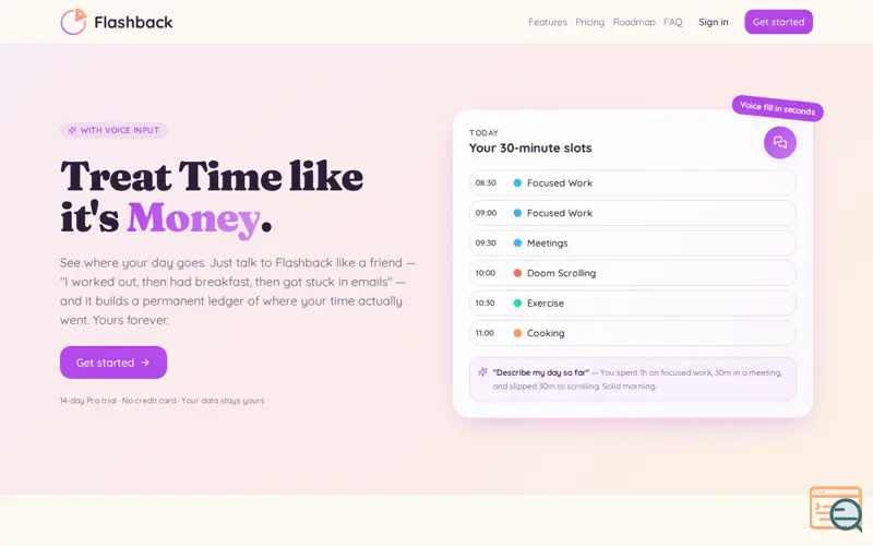 Screenshot of Flashback