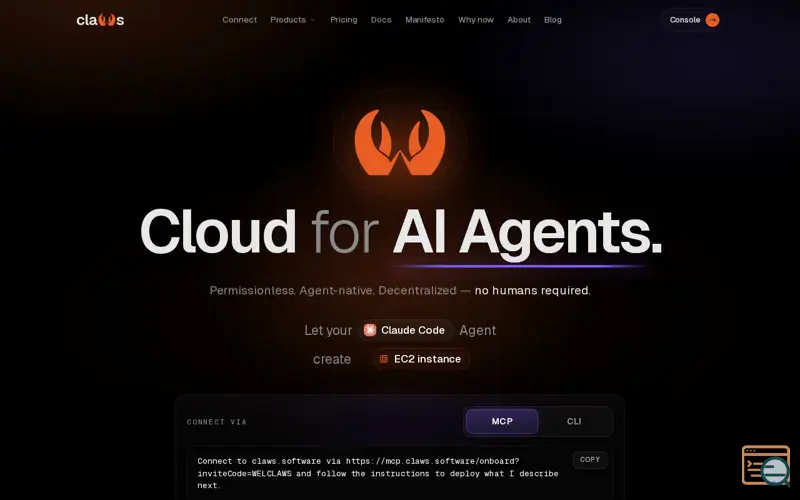 Screenshot of claws - Claw Web Services