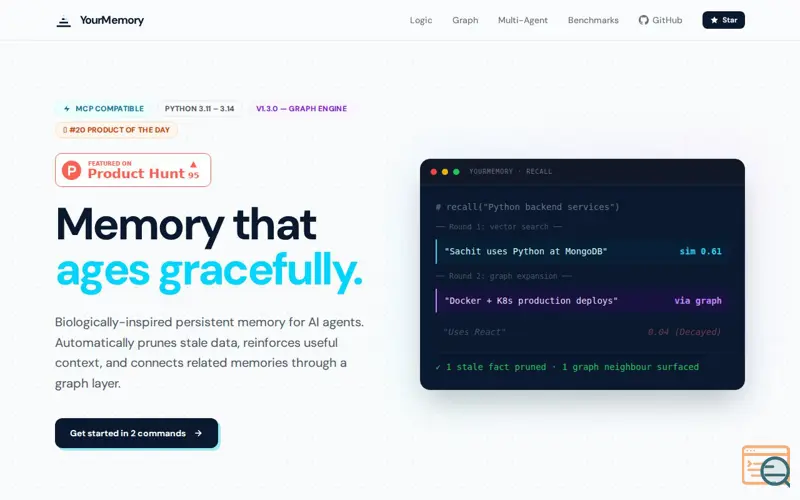 Screenshot of Yourmemoryai
