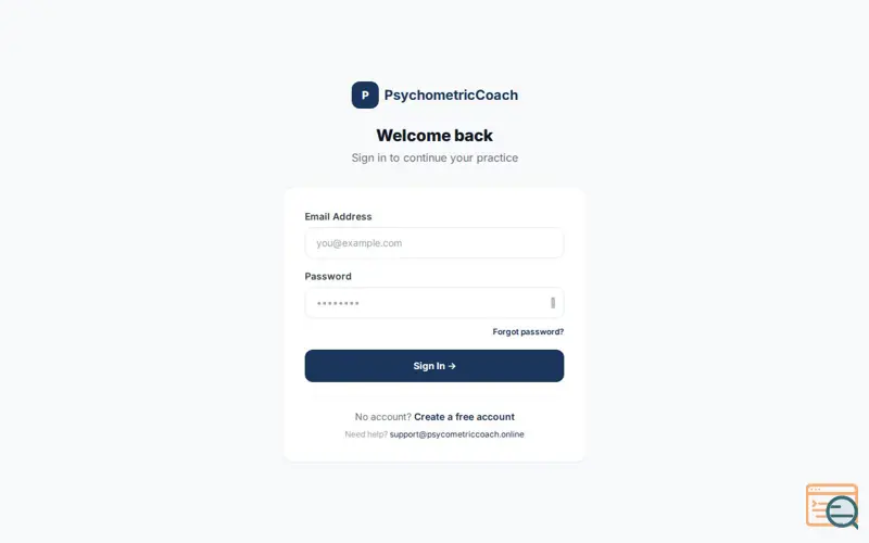 Screenshot of PsychometricCoach — Ace Your Tests