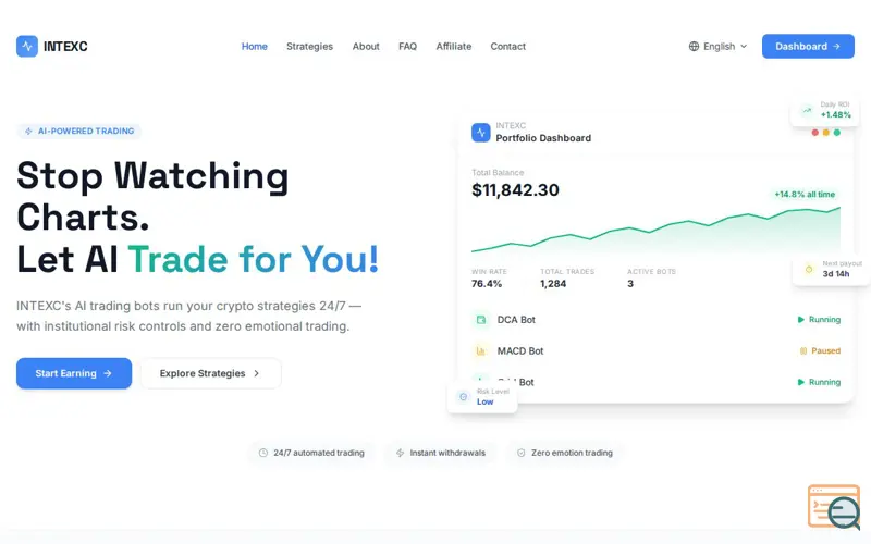 Screenshot of INTEXC Quant