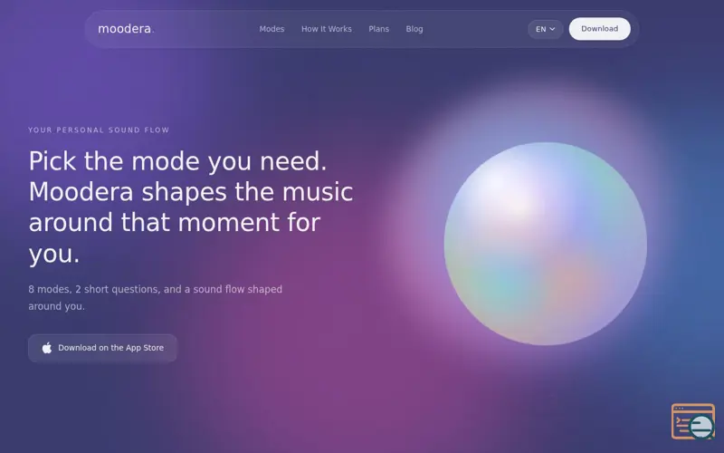 Screenshot of Moodera