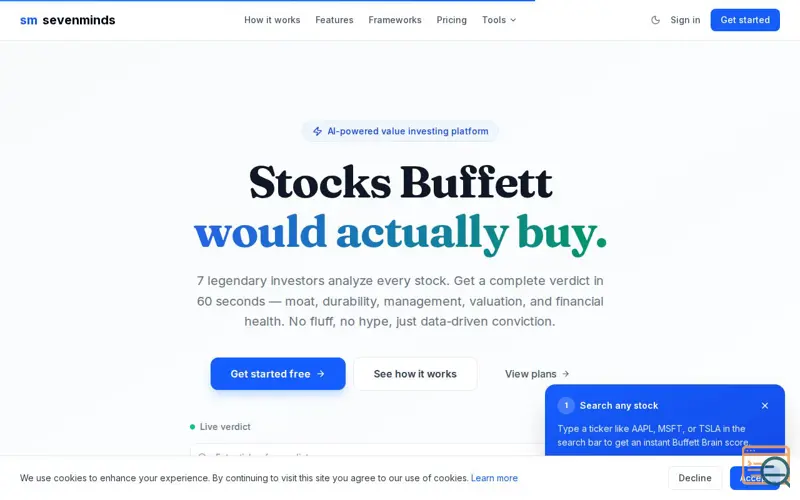 Screenshot of SevenMinds