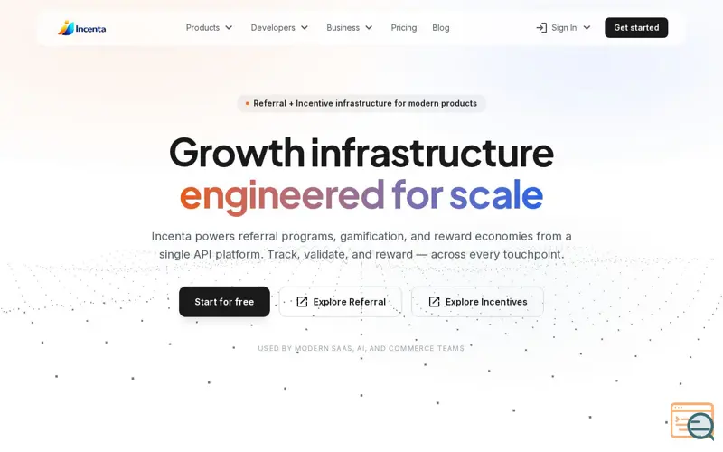 Screenshot of incenta.dev