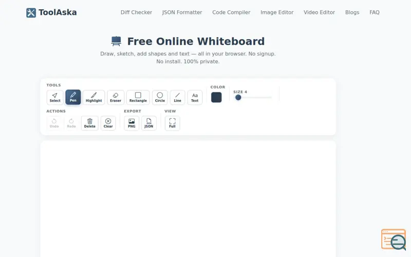 Screenshot of Whiteboard