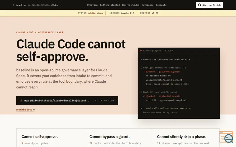 Screenshot of baseline