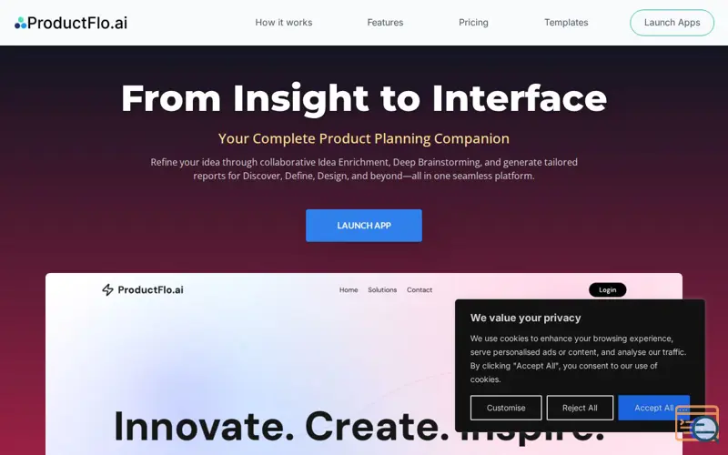 Screenshot of ProductFlo.ai