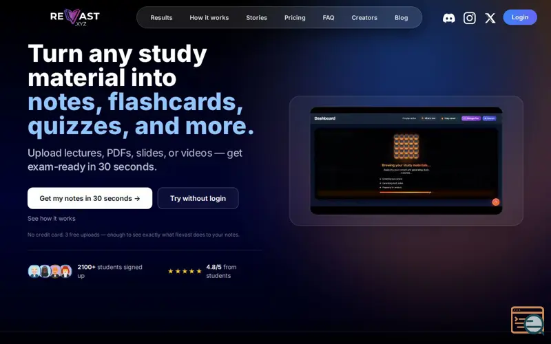 Screenshot of Revast