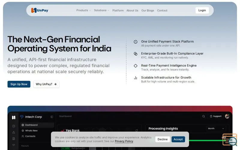 Screenshot of UnPay