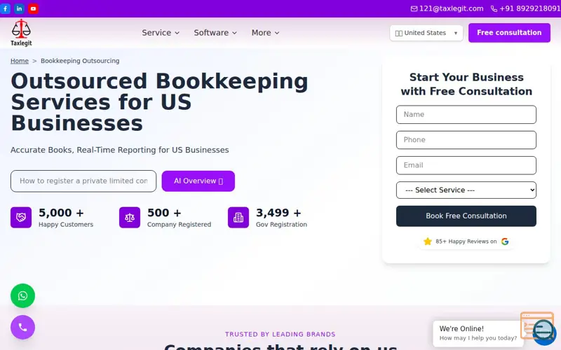 Screenshot of TaxLegit Us