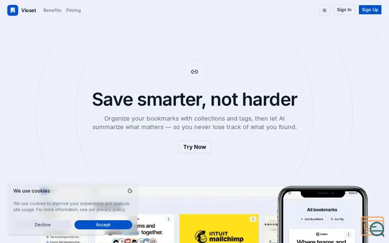 Screenshot of Vioset