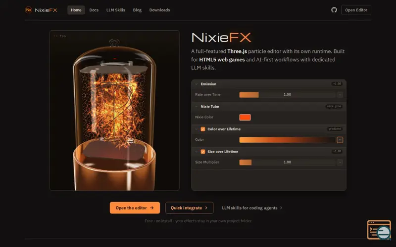 Screenshot of NixieFX