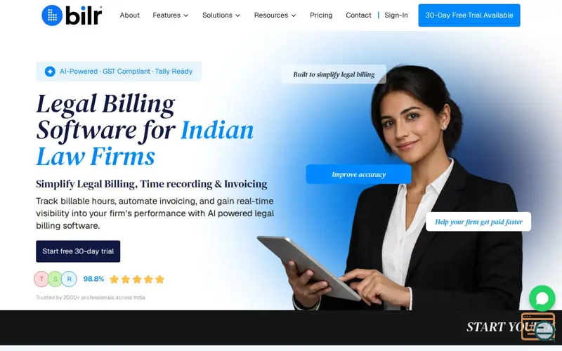 Screenshot of Bilr India, a launch using Freshdesk