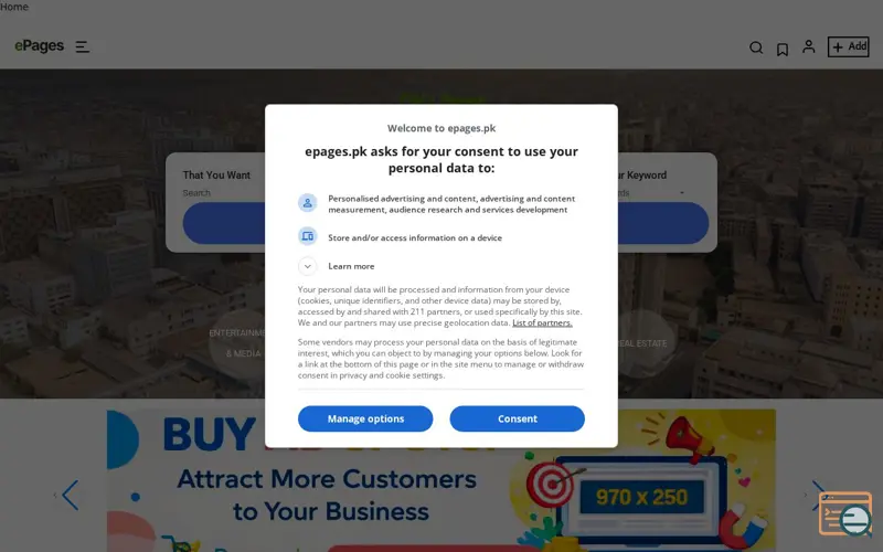 Screenshot of ePages, a launch using PouchDB