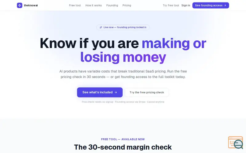 Screenshot of The know ai