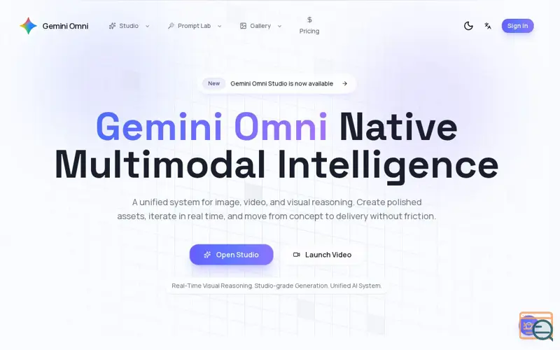 Screenshot of Gemini Omni