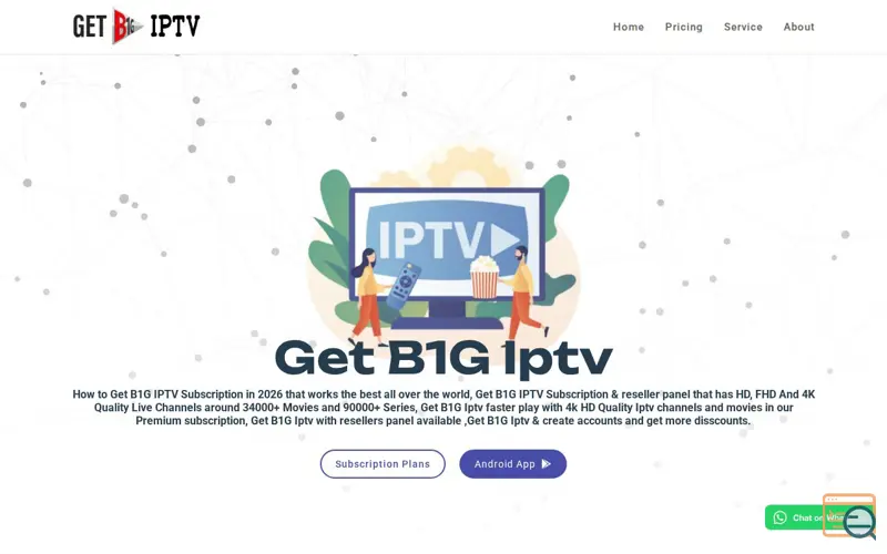 Screenshot of B1G IPTV Streaming