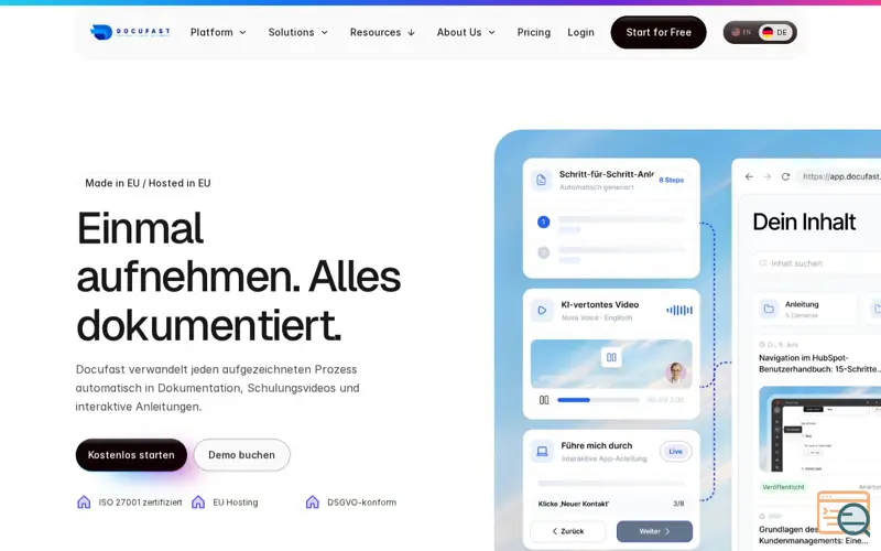 Screenshot of Docufast