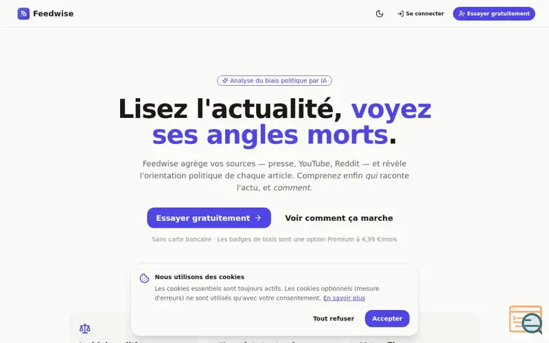 Screenshot of Feedwise