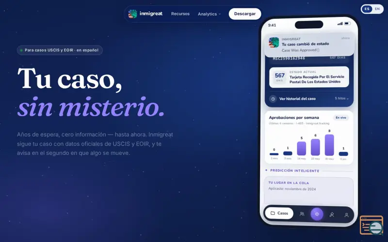 Screenshot of Inmigreat