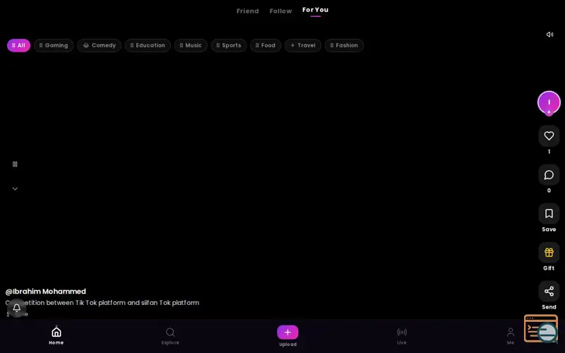 Screenshot of SiifanTok.com