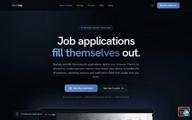 Screenshot of Restday 