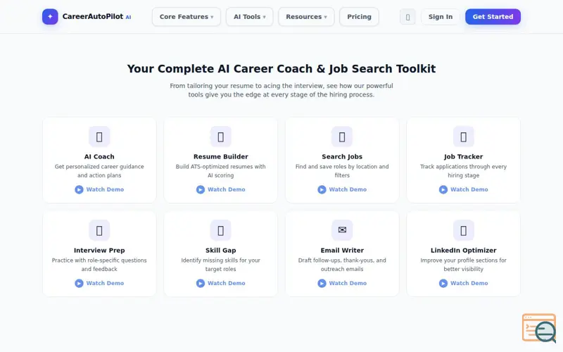 Screenshot of CareerAutoPilot AI