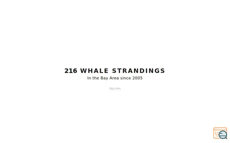Screenshot of Bay Whale Strandings