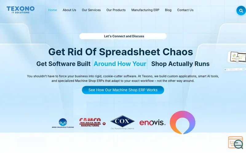 Screenshot of Manufacturing ERP Software