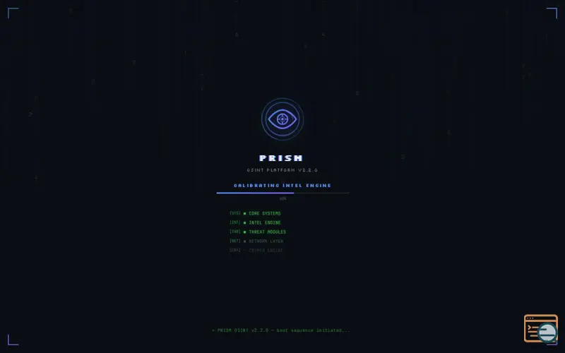 Screenshot of Prism - All-in-one OSINT platform