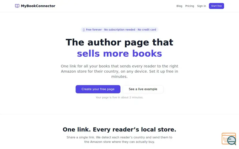 Screenshot of MyBookConnector