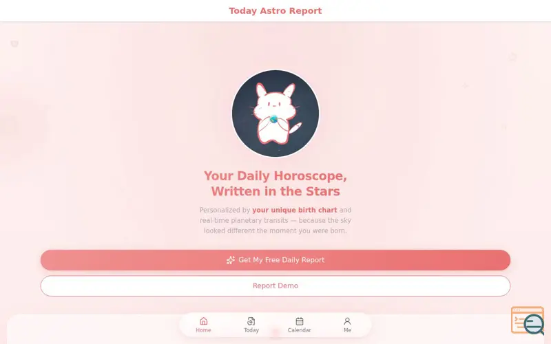 Screenshot of Today Astro Report
