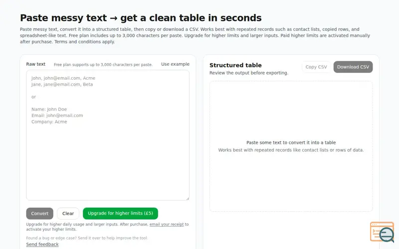Screenshot of Messy Data